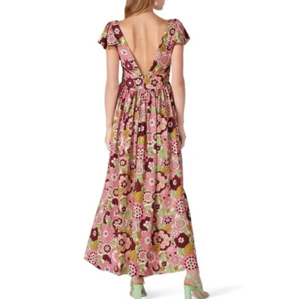 Dodo Bar Or NEW Stunning Jenny Long Dress NWT Pink Burgundy Chartreuse Lg